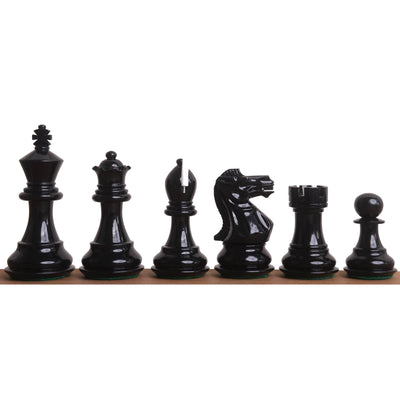 Slightly Imperfect 3" Pro Staunton Black & White Painted Wooden Chess Set - Chess Pieces Only