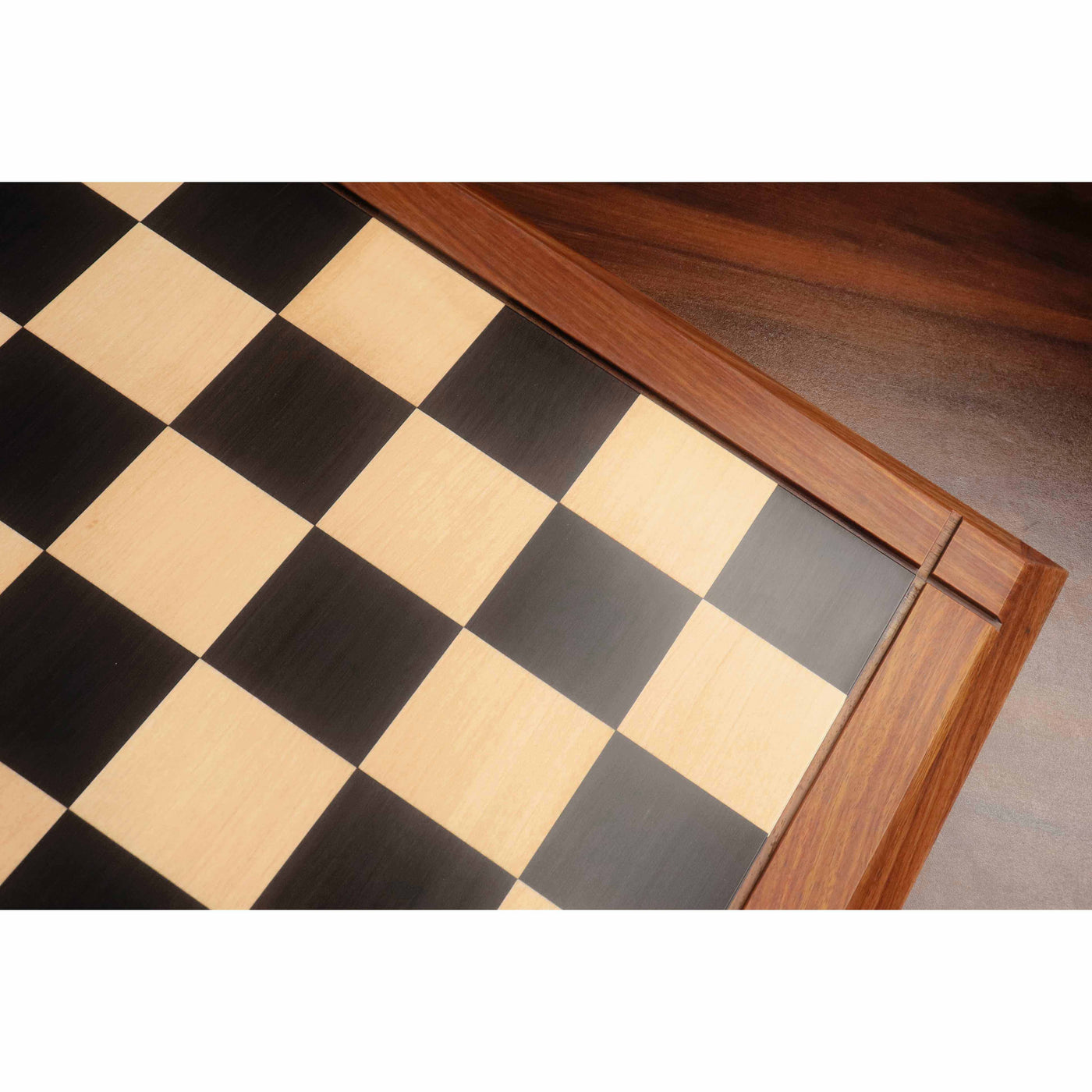 25" Players Choice Ebony & Maple Wood Chess Board- 65 mm square - Matt Finish