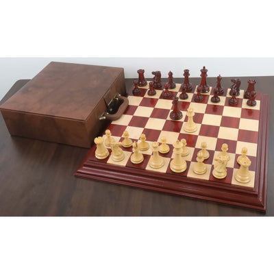 Slightly Imperfect 1849 Jacques Cook Staunton Collectors Chess Set - Chess Pieces Only- Bud Rosewood - 3.75"