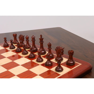 3.3" Spiraled Steed Luxury Chess Set- Chess Pieces Only - Bud Rosewood & Boxwood