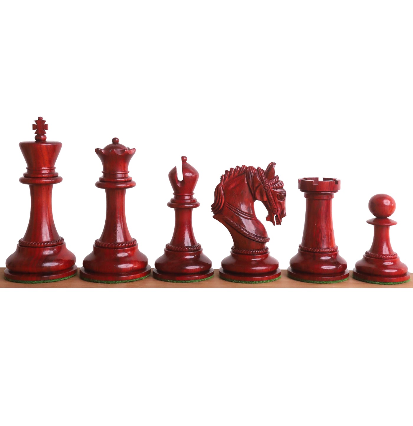 4.3" Imperator Luxury Staunton Chess Set- Chess Pieces Only-Bud Rosewood - Triple Weight