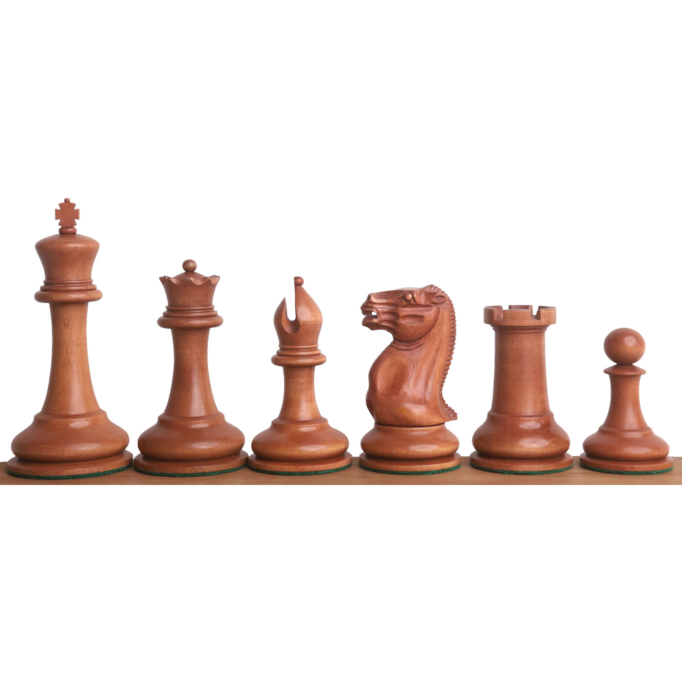 Combo of 1849 Cooke Type Staunton Chess Set - Pieces in Ebony Wood & Antiqued Boxwood with Board and Box