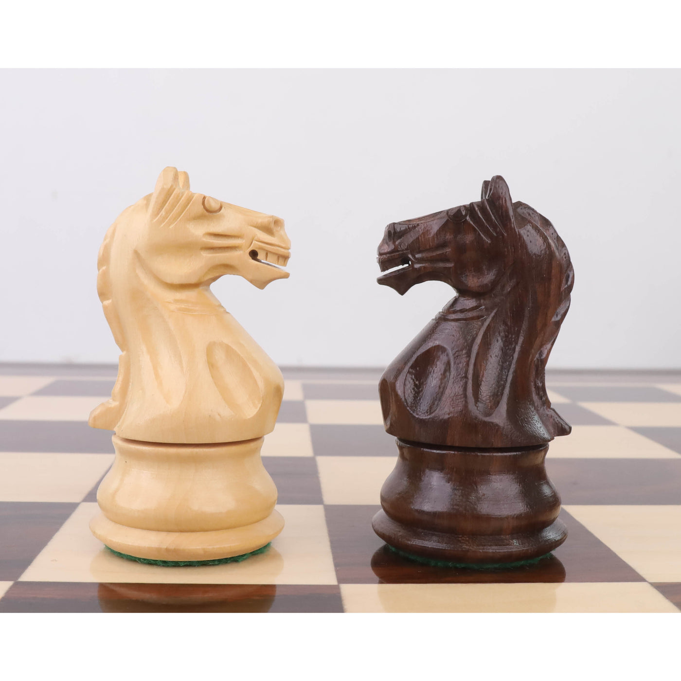 4" Fierce Knight Staunton Chess Set - Chess Pieces Only - Weighted Rosewood