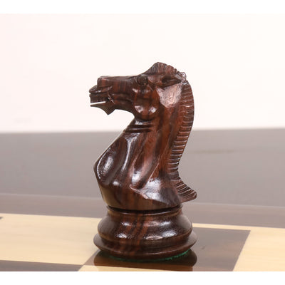 Slightly Imperfect 4" Sleek Staunton Luxury Chess Set- Chess Pieces Only - Triple Weighted Rose Wood