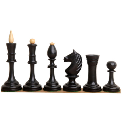 4.8" Averbakh Soviet Russian Chess Set - Chess Pieces Only- Double Weighted Boxwood