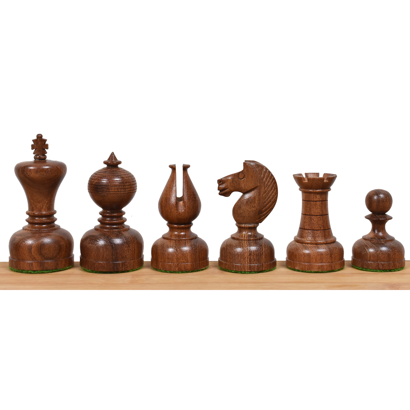 Slightly Imperfect 3.1" Library Series Staunton Chess Set - Chess Pieces Only - Weighted Boxwood & Acacia