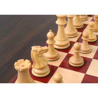 Slightly Imperfect 1849 Jacques Cook Staunton Collectors Chess Set - Chess Pieces Only- Bud Rosewood - 3.75"