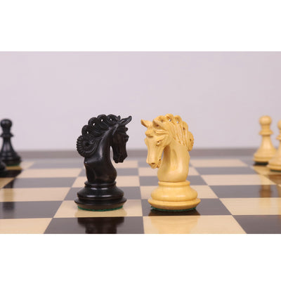 3.3" Spiraled Steed Luxury Chess Set- Chess Pieces Only - Ebony & Boxwood