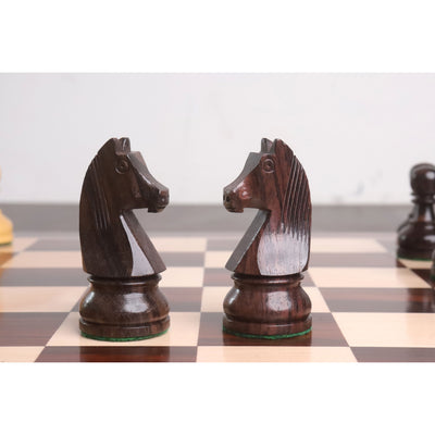 Slightly Imperfect 3.9" Tournament Chess Set- Chess Pieces Only - Rosewood with Extra Queens