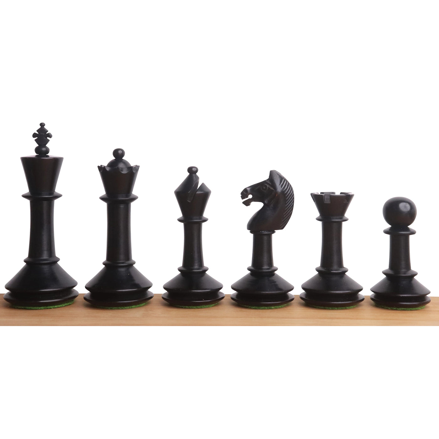 3.5" Monolith Miniature Chess Set- Chess Pieces Only - Ebonised Boxwood