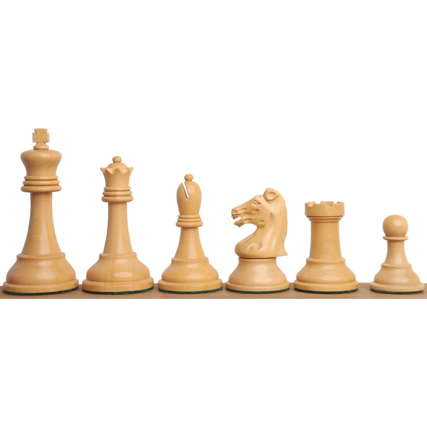 Slightly Imperfect 3.7" Reproduced Drueke Player's Choice Chess Set - Chess Pieces Only- Ebonised Boxwood