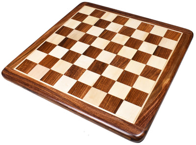 17" Premium Golden Rosewood Chess Board with 3.2" Brass Staunton Pieces