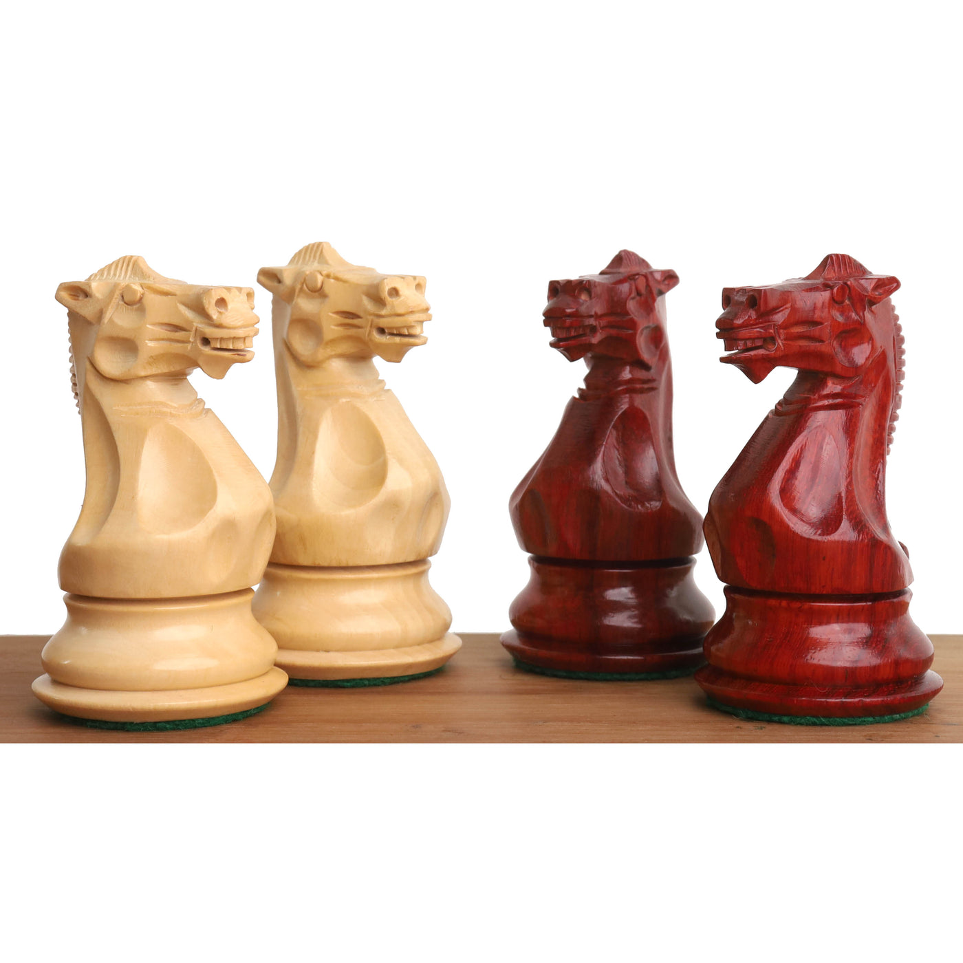 Slightly Imperfect 4" Sleek Staunton Luxury Chess Set- Chess Pieces Only - Triple Weighted Bud Rose Wood