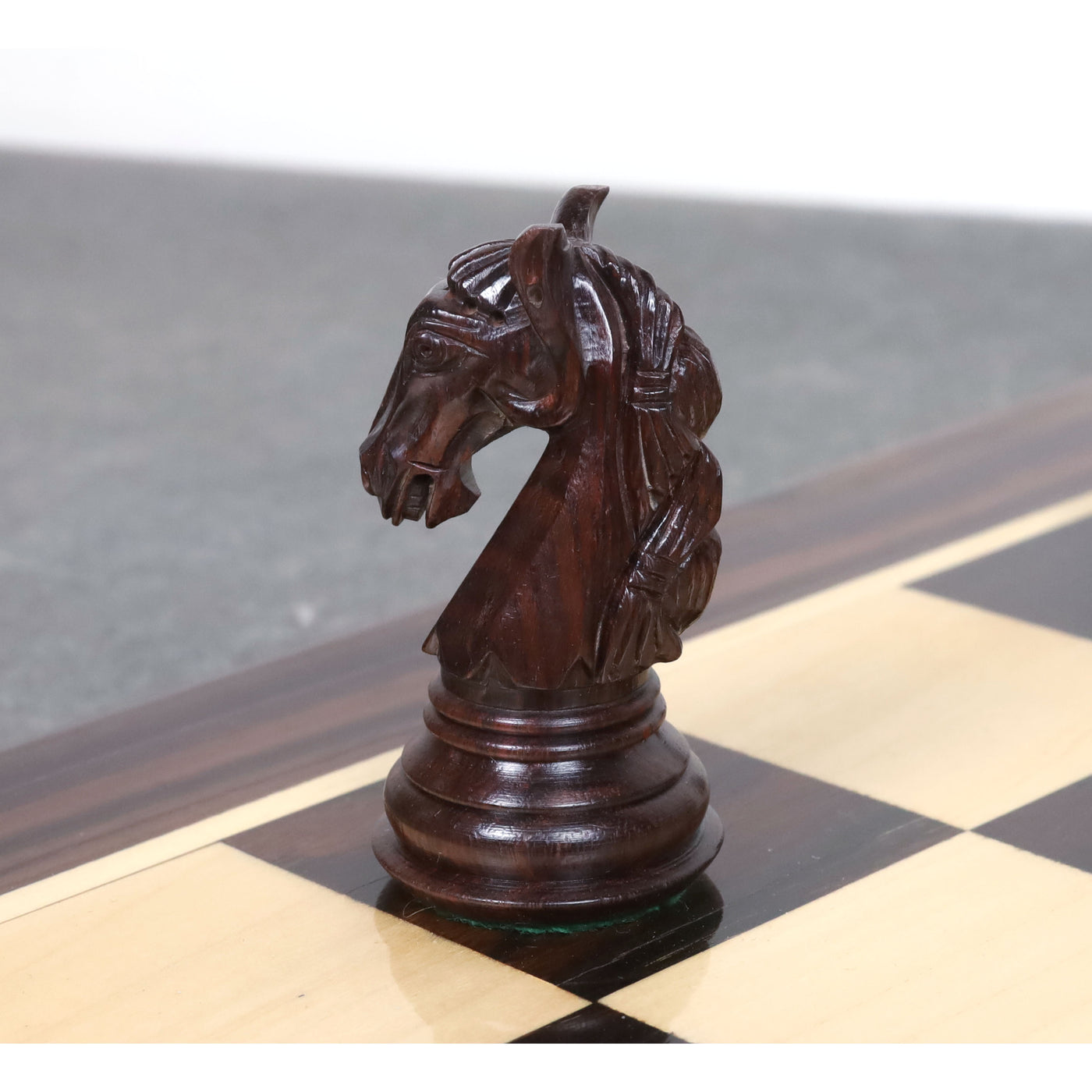 Slightly Imperfect 3.9" Unique Old Columbian Weighted Chess Set- Chess Pieces Only - Rosewood & Boxwood