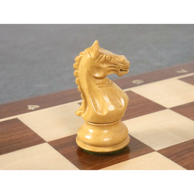 3.75" Queens Gambit Staunton Chess Set - Chess Pieces Only - Weighted Golden Rosewood