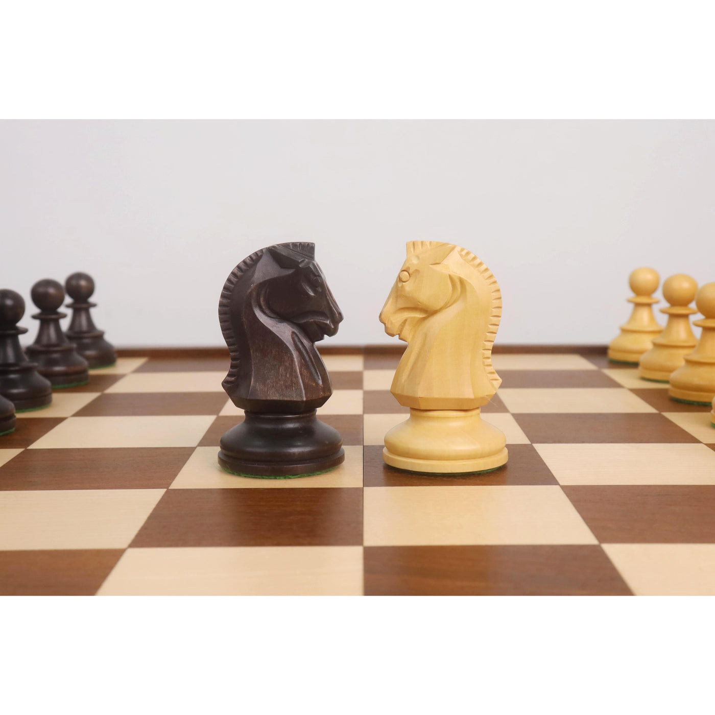 1950s' Fischer Dubrovnik Chess Pieces with Folding Style Dubrovnik Chess Board