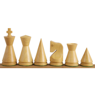 3" Russian Poni Minimalist Chessnut Air Sensor Compatible Set- Chess Pieces Only - Golden Rosewood & Boxwood