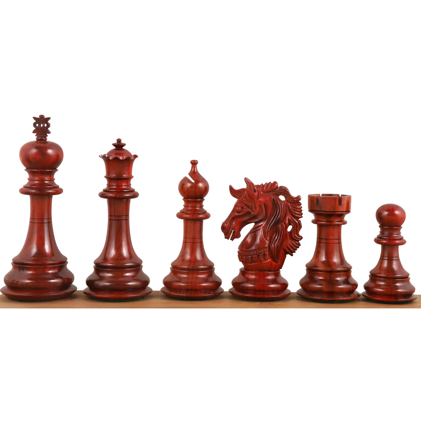 Slightly Imperfect  4.6" Prestige Luxury Staunton Chess Set- Chess Pieces Only - Bud Rosewood & Ebony-Triple Weighted