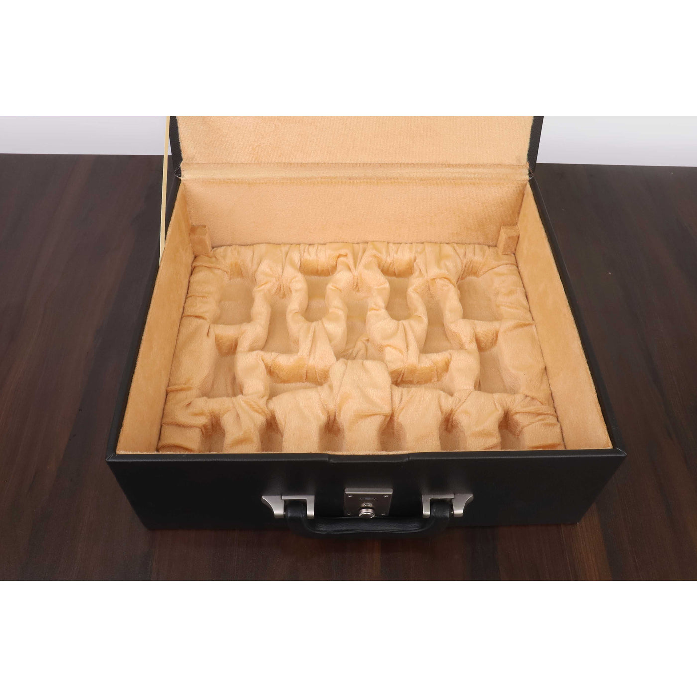 Leatherette Coffer Storage Box for Chess Pieces of 4.2" to 4.6" - with tray