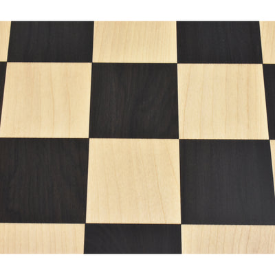 Exquisite 23" Ebony & Maple Chessboard with 4.6" Mogul Staunton Luxury Pieces in Ebony Wood