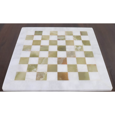 Onyx Marble & Stone Chess Pieces & Board Combo Set - 15" - Handcrafted Chess Set