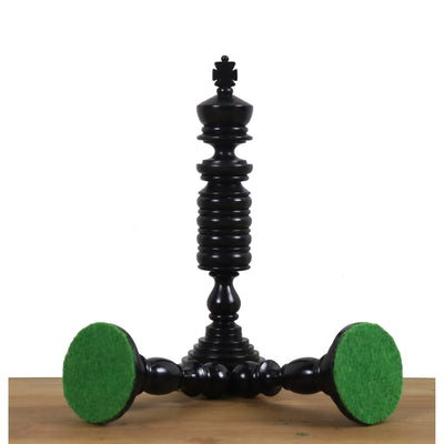 4.7" Pre-Staunton Chess Set - Chess Pieces Only-Double Weighted Ebony & Antiqued Boxwood