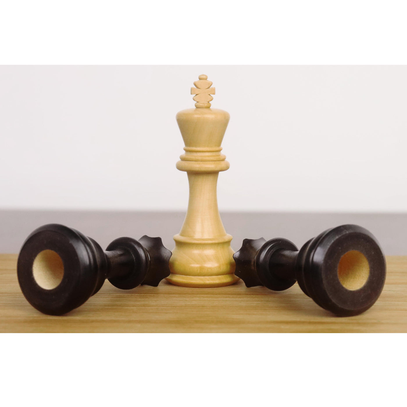 3" Craftsman Staunton Chessnut Air Sensor Compatible Set- Chess Pieces Only- Ebonised Boxwood