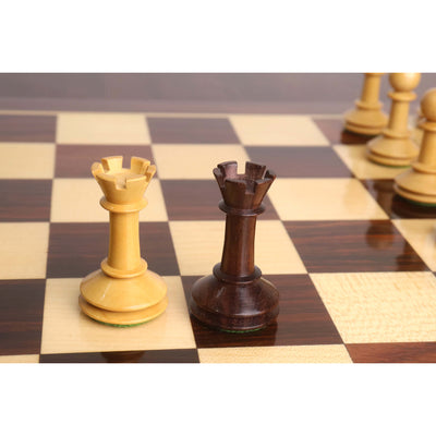 3.5" Monolith Miniature Chess Set- Chess Pieces Only - Rosewood & Boxwood