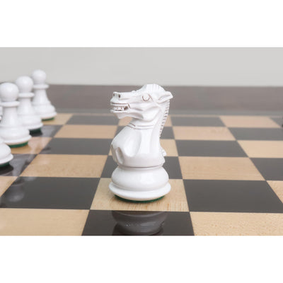 Slightly Imperfect 3" Pro Staunton Black & White Painted Wooden Chess Set - Chess Pieces Only