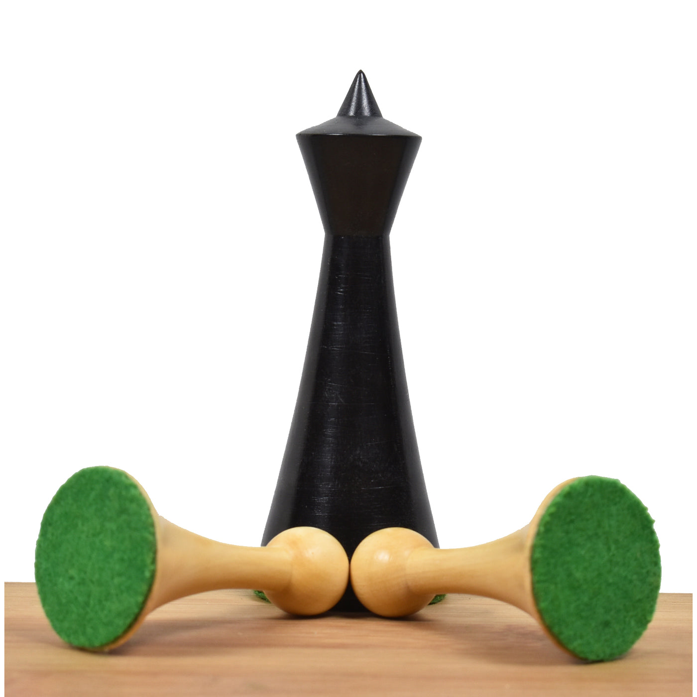 Hermann Ohme Combo Chess Set - 3.6" Ebonised Boxwood Pieces with Rosewood Board and Box