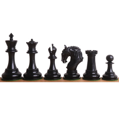Combo of 4.3" Imperator Luxury Staunton Chess Set - Pieces in Ebony Wood with Board and Box