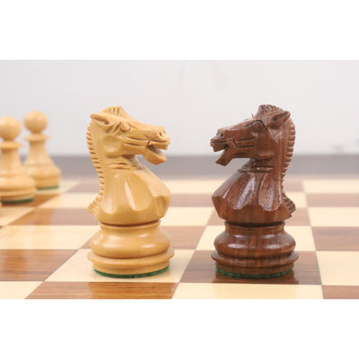 3.1" Chamfered Base Staunton Chess Set- Chess Pieces Only - Weighted Golden Rosewood