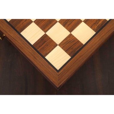 20” Legacy Golden Rosewood Luxury Chess Board with Velvet Storage Drawers