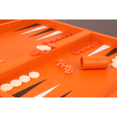 18" Premier Leatherette Backgammon Set – Briefcase Style Travel Set