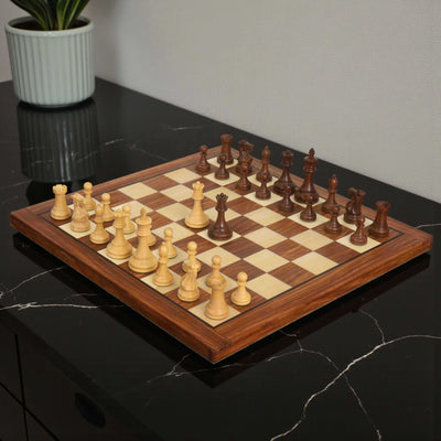 12” Minimalist Staunton Travel Chess Set – Elegant Non-Magnetic Gift Edition