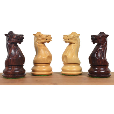Combo of 4.1" Pro Staunton Weighted Wooden Chess Pieces in Rosewood with 21" Board and Wooden Storage Box
