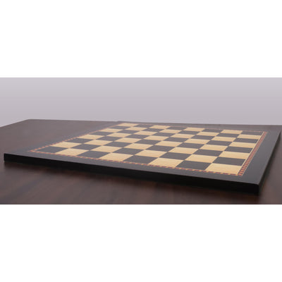 21" Queen's Gambit Printed Chess Board- Ebony & Maple - 55mm square- Matt Finish