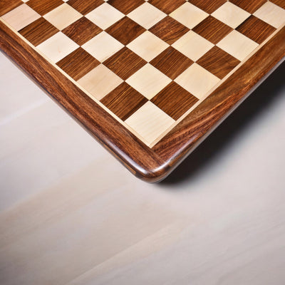 17" Inlaid Wood Chess board -Golden Rosewood & Maple Wood - 45 mm square