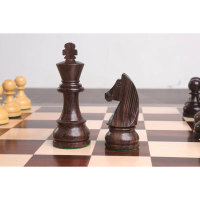 Slightly Imperfect 3.9" Tournament Chess Set- Chess Pieces Only - Rosewood with Extra Queens