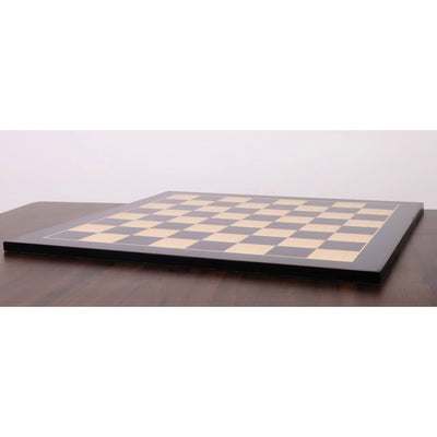 26" Large Ebony & Maple Wood Printed Chess Board- 70mm square- Gloss Finish
