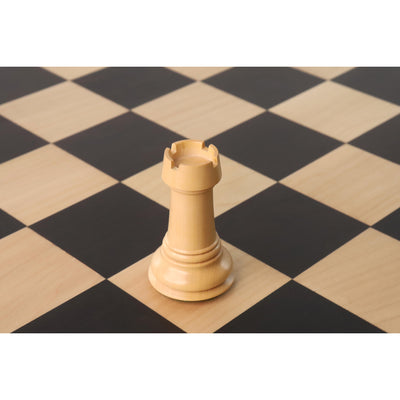 Slightly Imperfect 4.5" Tilted Knight Luxury Staunton Chess Set- Chess Pieces Only - Ebony Wood & Boxwood