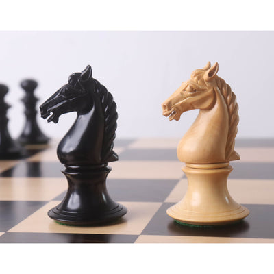 Combo of 4.3" Aristocrat Series Luxury Staunton Chess Set - Pieces in Ebony Wood & Boxwood with Board and Box