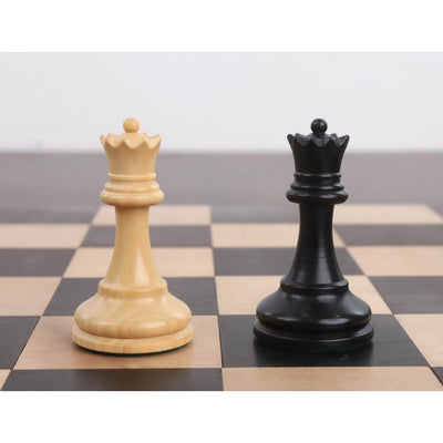 2.4" Pro Staunton Weighted Wooden Chess Set - Chess Pieces Only - Ebonised Boxwood