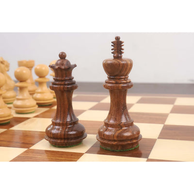 3.2" Laughing Knight Staunton Chess Set- Chess Pieces Only - Weighted Golden Rosewood