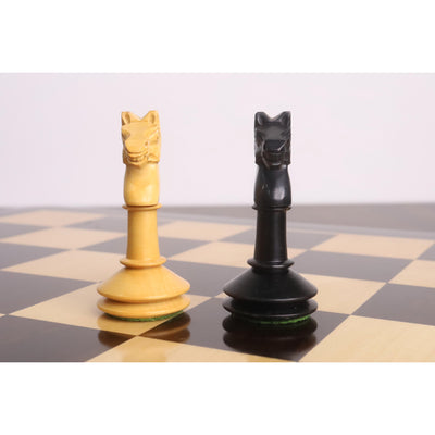 3.5" Monolith Miniature Chess Set- Chess Pieces Only - Ebonised Boxwood