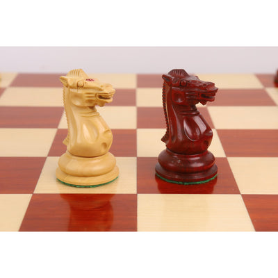 Combo of 1849 Jacques Cook Staunton Chess Pieces - Bud Rosewood with 21" Board and Storage Box