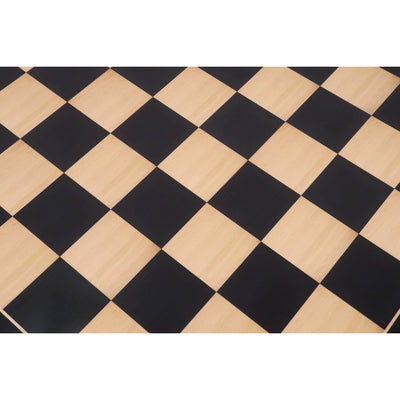 26" Large Ebony & Maple Wood Printed Chess Board- 70mm square- Gloss Finish
