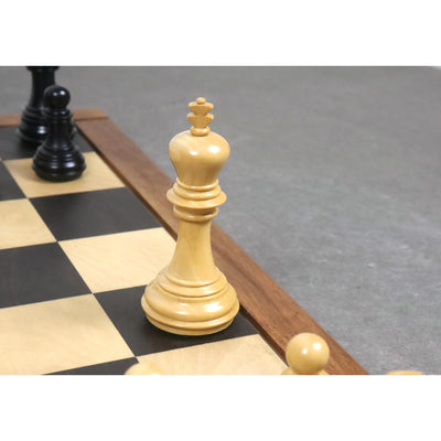 Combo of 3.8" Imperial Staunton Luxury Chess Set - Pieces in Ebony Wood with 21" Ebony Board and Box