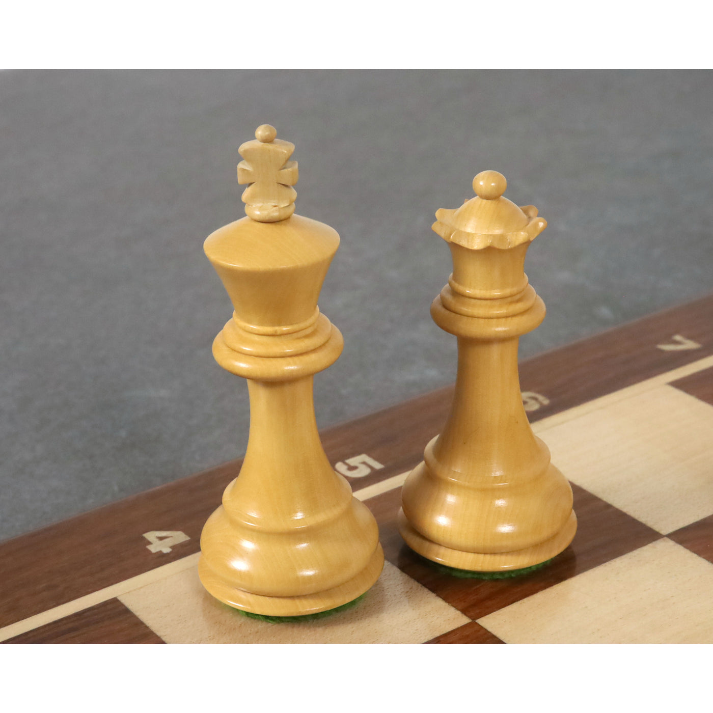 3.75" Queens Gambit Staunton Chess Set - Chess Pieces Only - Weighted Golden Rosewood