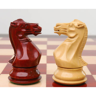 Combo of 4" Sleek Staunton Luxury Chess Set - Pieces in Bud Rose Wood with Board and Box